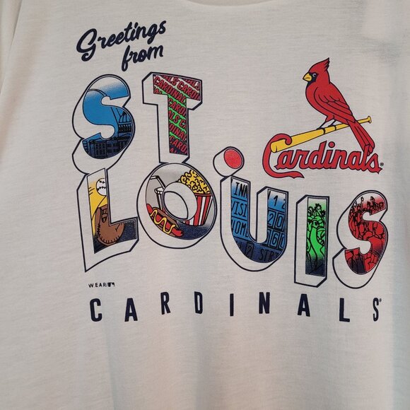 Wear by Erin Andrews Stl Cardinals T Shirt XXL Hi Low Hem Light Weight NWT - Picture 2 of 8